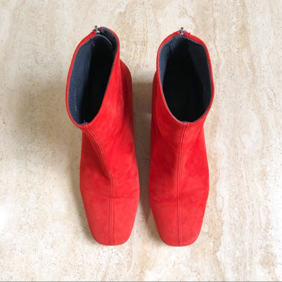 ❗️SOLD❗️Topshop Red Suede Leather Mod Boots - Picture 2 of 2